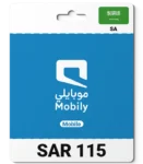 Mobily Recharge Saudi Arabia (SA) 115 SAR