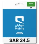 Mobily Recharge Saudi Arabia (SA) 34.5 SAR